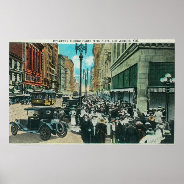 Poster Southern View of Broadway from 6 Street (Frente)