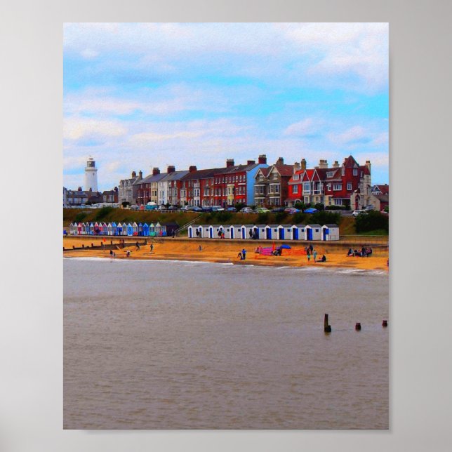 Poster Southwold Beach do Pier (Frente)