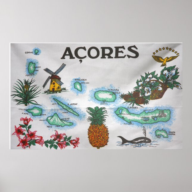 Poster Souvenir Açores (Frente)