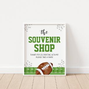 Poster Souvenir Compra Futebol Aniversário Favorece Sinal