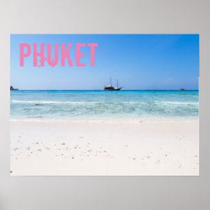 Poster Souvenir da Tailândia Phuket Beach