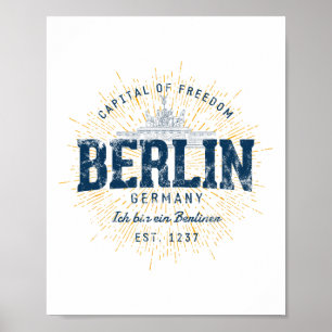 Poster Souvenir de Férias na Alemanha Berlim Antigo