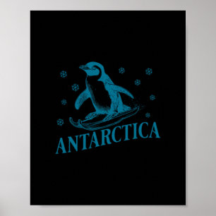 Poster Souvenir de Pinguins da Antártica - Aventura de Cr