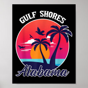 Poster Souvenir Familiar do Alabama em South Shores Beach