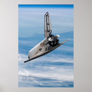 Poster Soviet Buran Shuttle Sobre o Planeta Terra