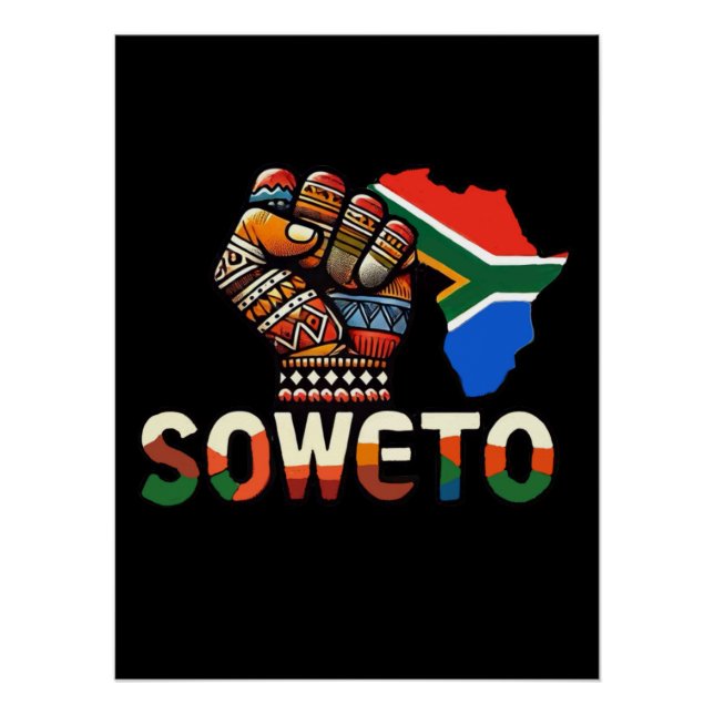 Pôster Soweto, África do Sul (Frente)