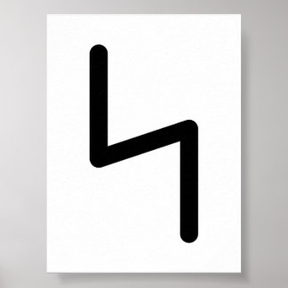 Poster SOWILO Rune Nórdica (Sol, Sucesso) | Elder Futhark