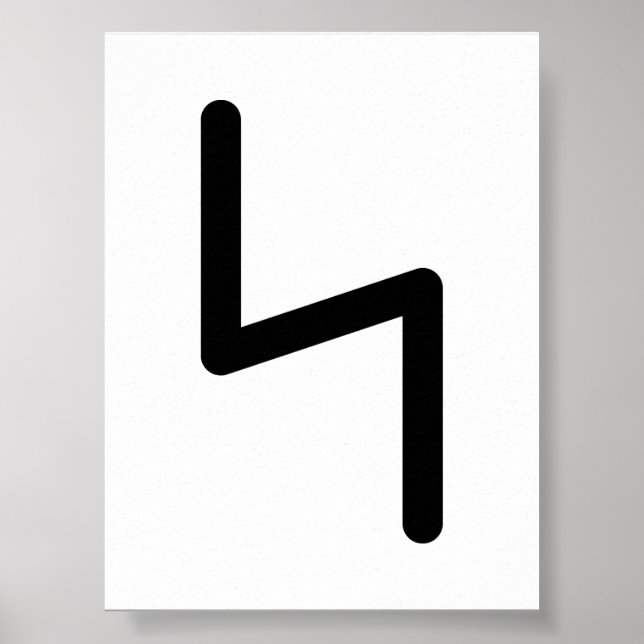 Poster SOWILO Rune Nórdica (Sol, Sucesso) | Elder Futhark (Frente)
