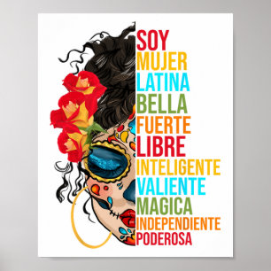 Poster Soy Mujer Latina Fuerte Independiente Orgulhosa Me