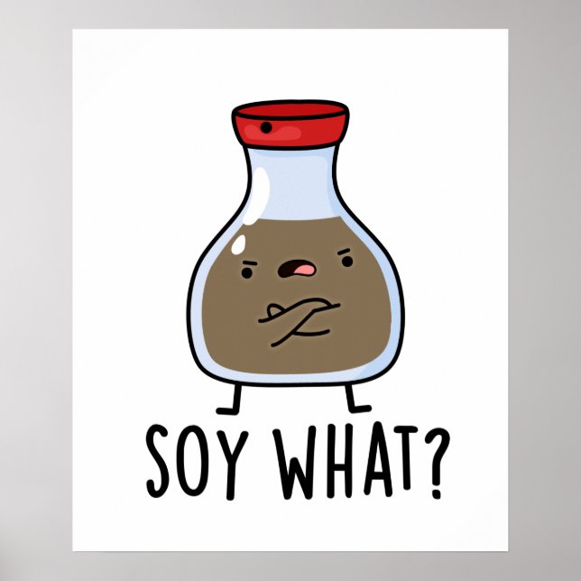 Poster Soy Que Engraçado Molho De Soja Pun (Frente)