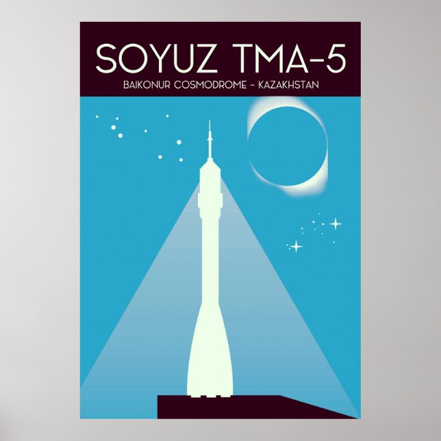 Poster Soyuz TMA-5 — Arte Espacial (Frente)
