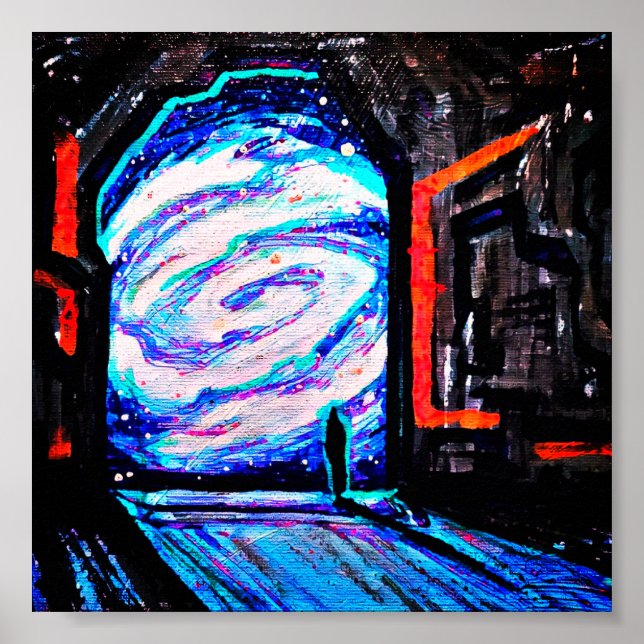 Poster Sozinho com o Abismo Brilhante (Frente)