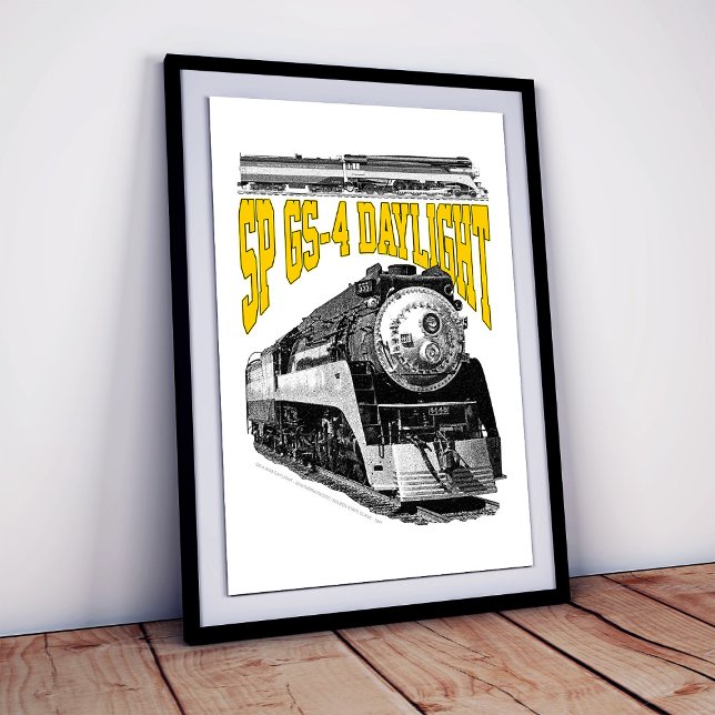Poster SP GS-4 Daylight 4449 Steam Train Locomotive (SP GS-4 Daylight 4449 Steam Train Locomotive. Poster)