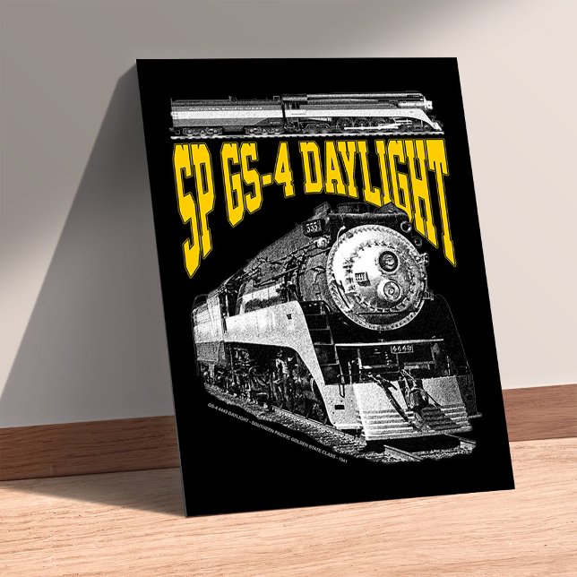Poster SP GS-4 Daylight Steam Locomotive. 4449 Train (SP GS-4 Daylight Steam Locomotive. 4449 Train. Poster)