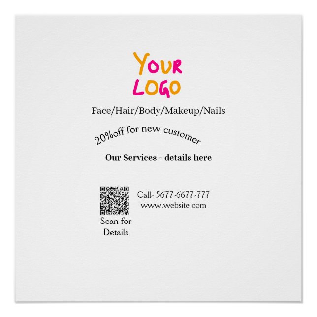 Pôster Spa massage salon discount offer services contact  (Frente)