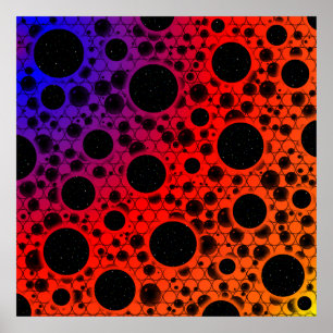 Poster Space Bubble Spots - Heat PBROY