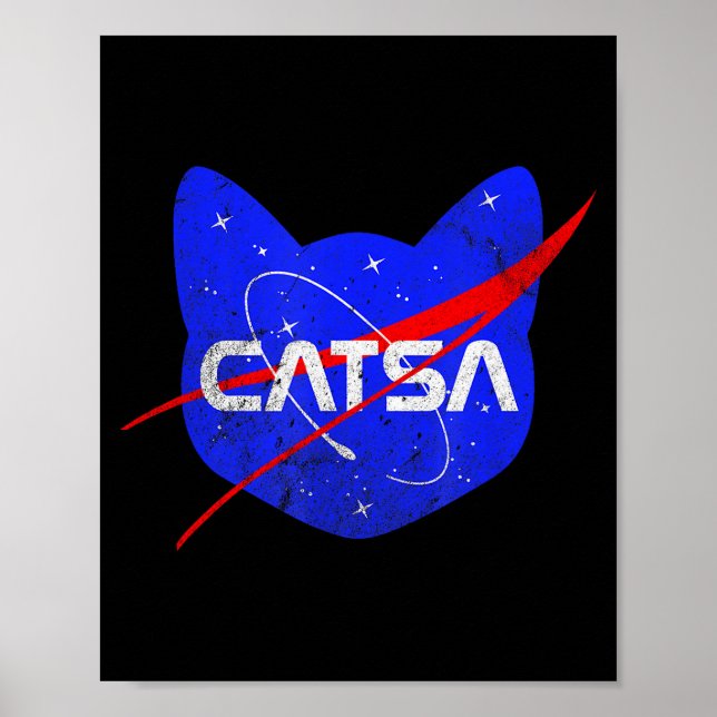 Poster Space Cat Funny Universe Catsa  (Frente)