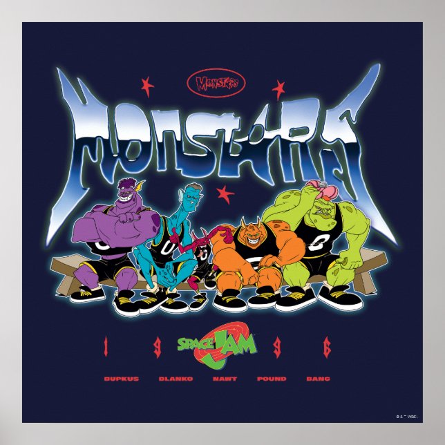 Poster SPACE JAM™ Monstars 1996 Gráfico (Frente)
