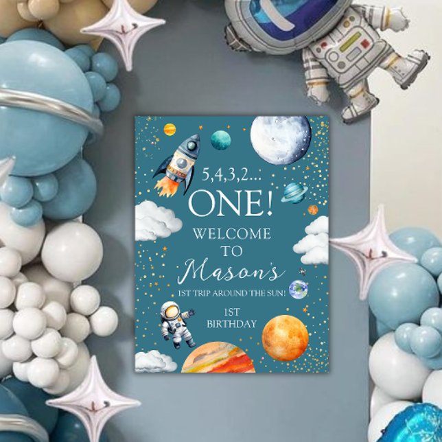 Poster Space ONE 1st Birthday Welcome (Criador carregado)