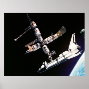 Poster Space Shuttle Atlantis e ISS