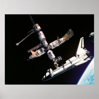 Poster Space Shuttle Atlantis e ISS