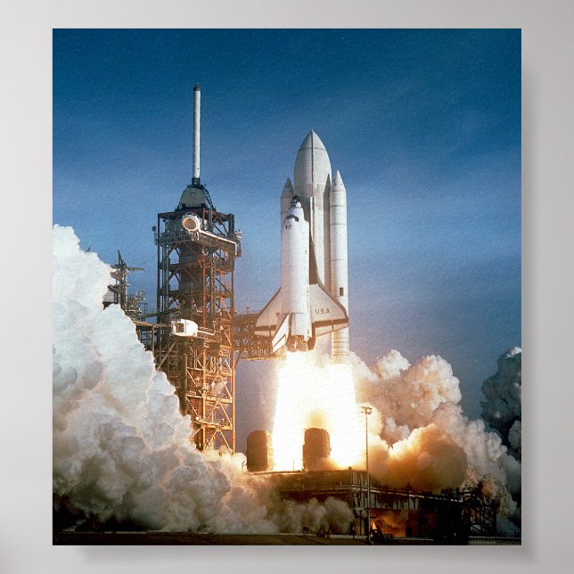 Pôster Space Shuttle Columbia launching (Frente)