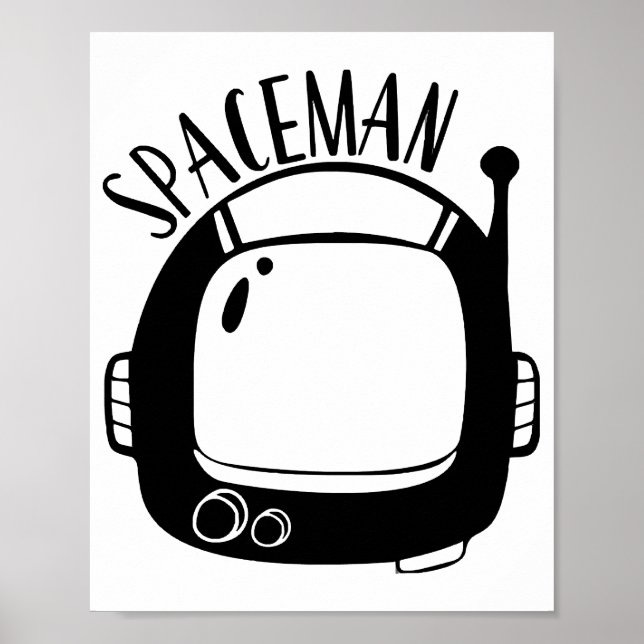 Poster Spaceman Vintage (Frente)