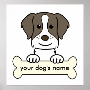 Pôster Spaniel de Brittany personalizado