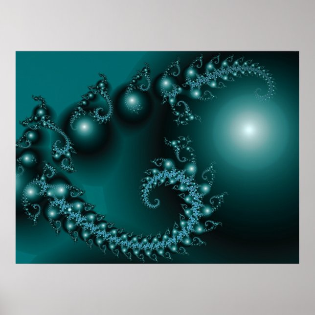 Poster Sparkle 3 Abstrato Fractal Fine Art (Frente)