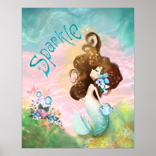 Poster Sparkle Mermaid (Frente)