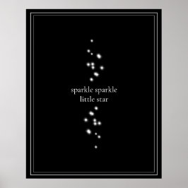 Poster Sparkle Sparkle Little Star Black Starlight