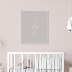 Poster Sparkle Sparkle Little Star Silver Cinza