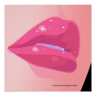 Pôster Sparkling Pink Lips