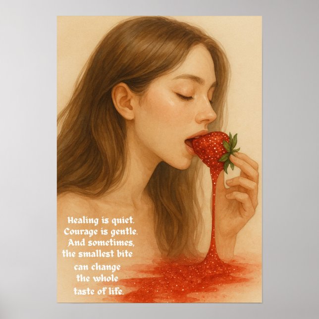 Poster Sparkling Strawberry Art (Frente)