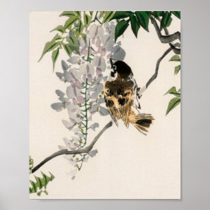 Poster Sparrow em um galho por Kono BaireiPoster