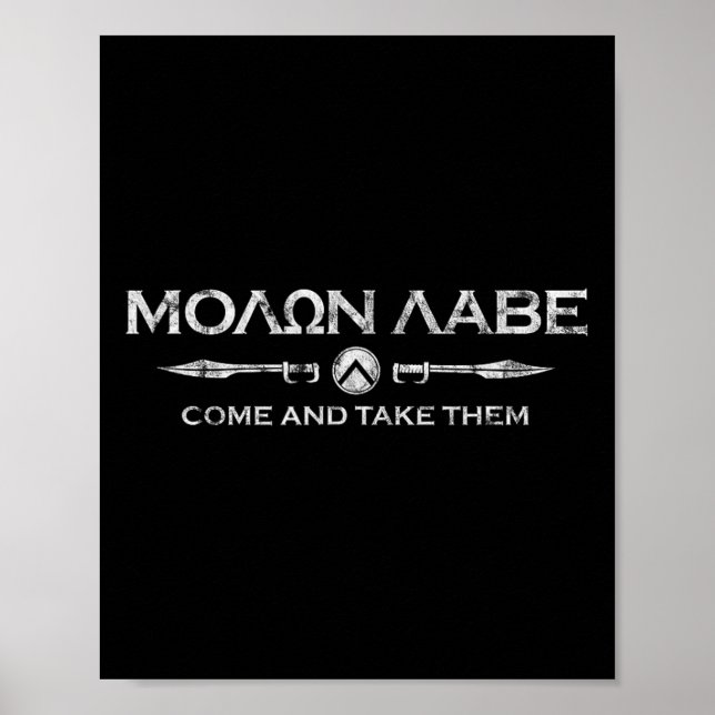 Poster Sparta Gym E Malhação - Molon Labe (Frente)
