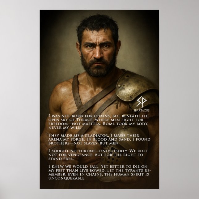 Poster Spartacus - O Espírito Inalcançável (Frente)