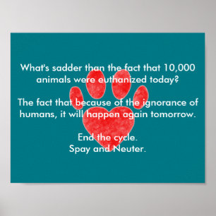 Poster Spay & neutralize Pawprint
