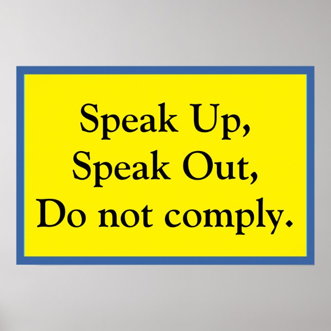 Poster Speak Up (Frente)