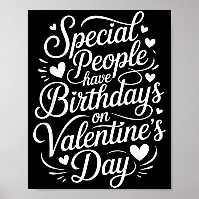 Poster Special People Born Valentine’s Day Heartfelt Febr (Frente)