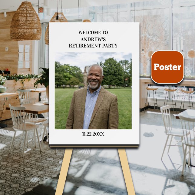 Poster Special Photo Elegant Retirement Party (Criador carregado)