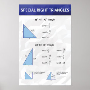 Pôster Special Right Triangles