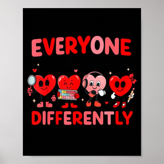 Poster Speech Therapy Language Pathologist Valentines Day (Frente)