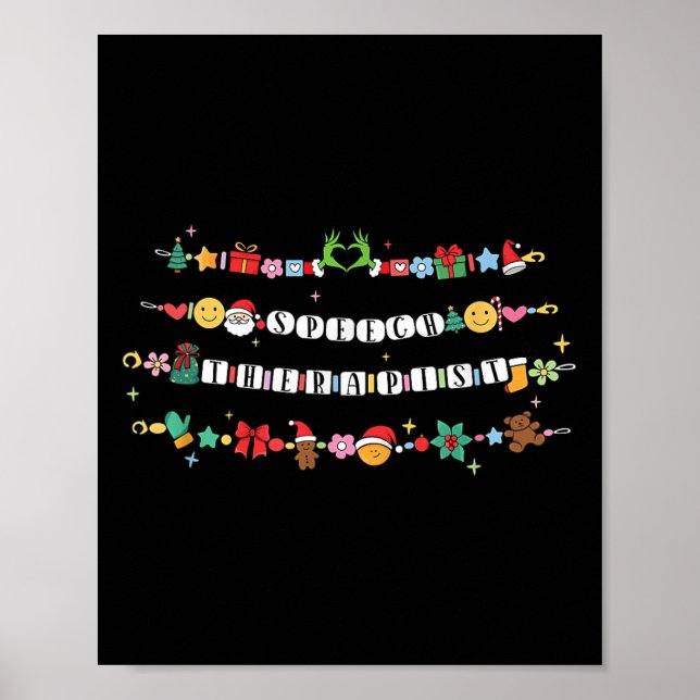 Poster Speech Therast Bracelet Christmas Friendship Slp X (Frente)