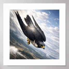 Poster Speed of the Sky – Peregrine Falcon in Descent