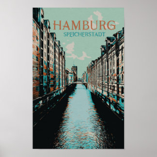 Poster Speicherstadt Hamburg - Iconic Warehouse District