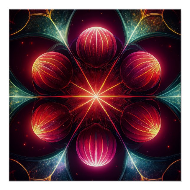 Pôster Spherical Spores In A Wild Fantasy Scene (Frente)