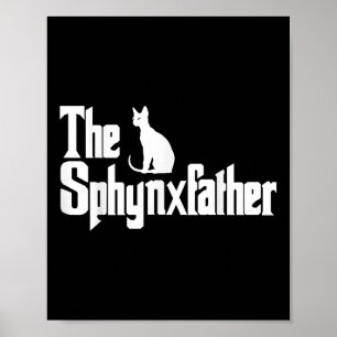 Poster Sphynxdad Engraçada Pai De Gato Homens Sphynx Lo