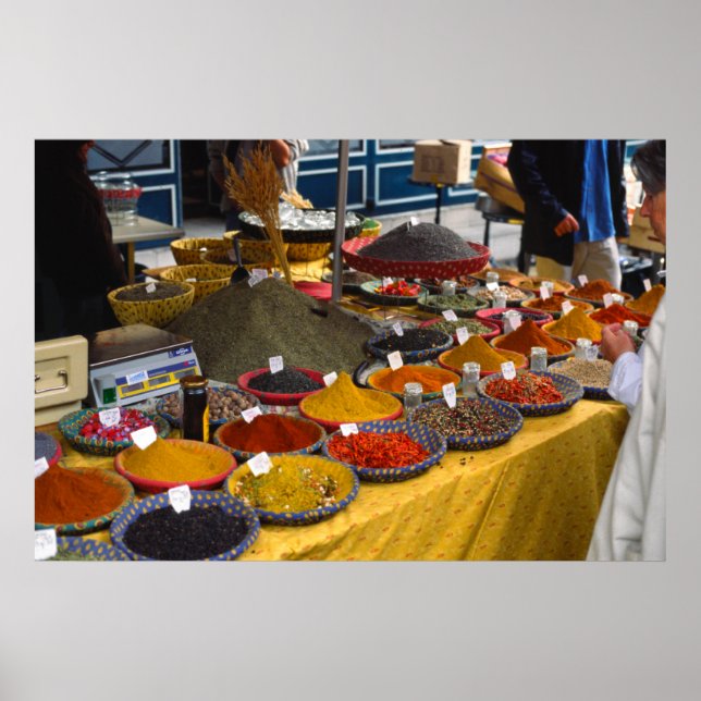 Poster Spices, Market Day, Aix-en-Provence, França (Frente)