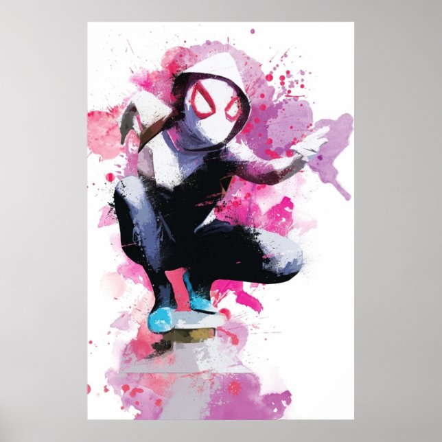 Poster Spider-Gwen - Arte Splatter (Frente)